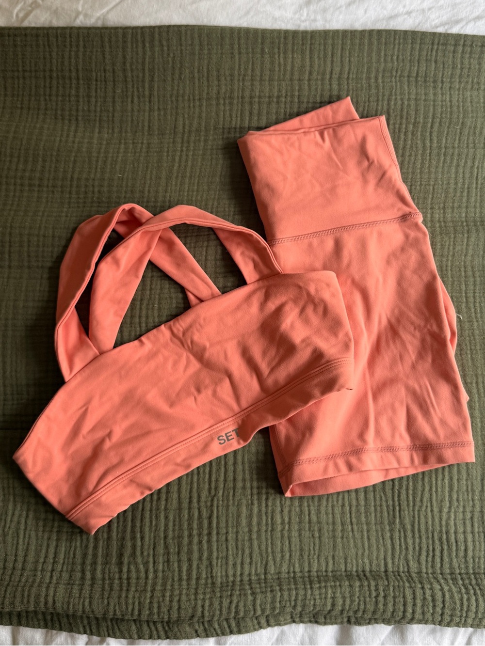 SET Active LUXFORM Coral Band Bra and Bike Shorts